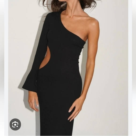 LNA Darby One Shoulder Dress - Large - Amethyst - Picture 4 of 9